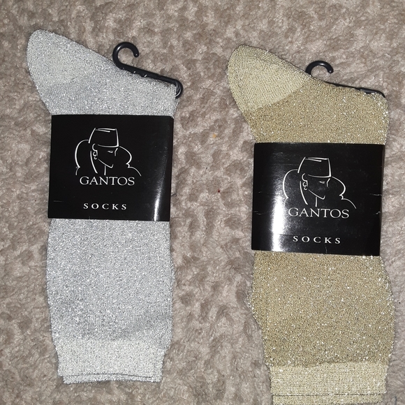 NWT VINTAGE 90's DEADSTOCK GANTOS SOCKS 2pr - Picture 2 of 6